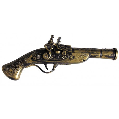 Pistolet de pirate bronze 