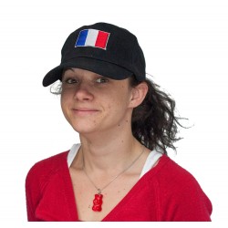 Casquette noire de supporter