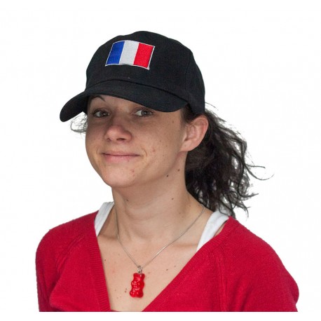 Casquette noire de supporter