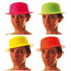 Chapeaux melon plastique fluo