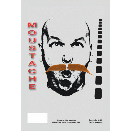 Moustache gaulois rousse