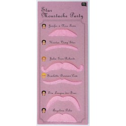 Set moustache party star rose 