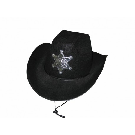 Chapeau sheriff luxe noire