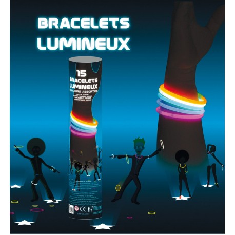 Tube 15 bracelets lumineux
