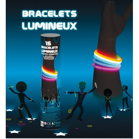 Tube 15 bracelets lumineux