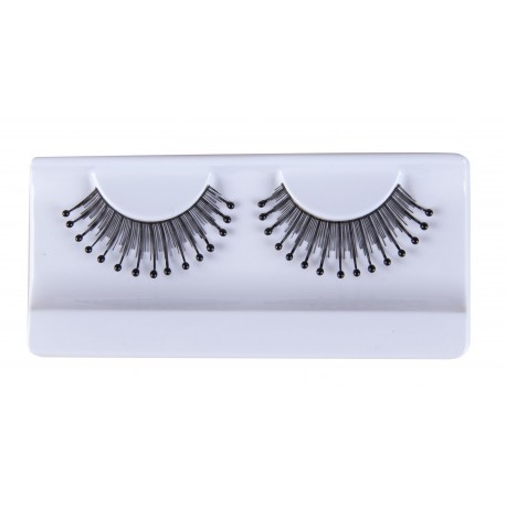 Faux-cils noir avec perles noires 