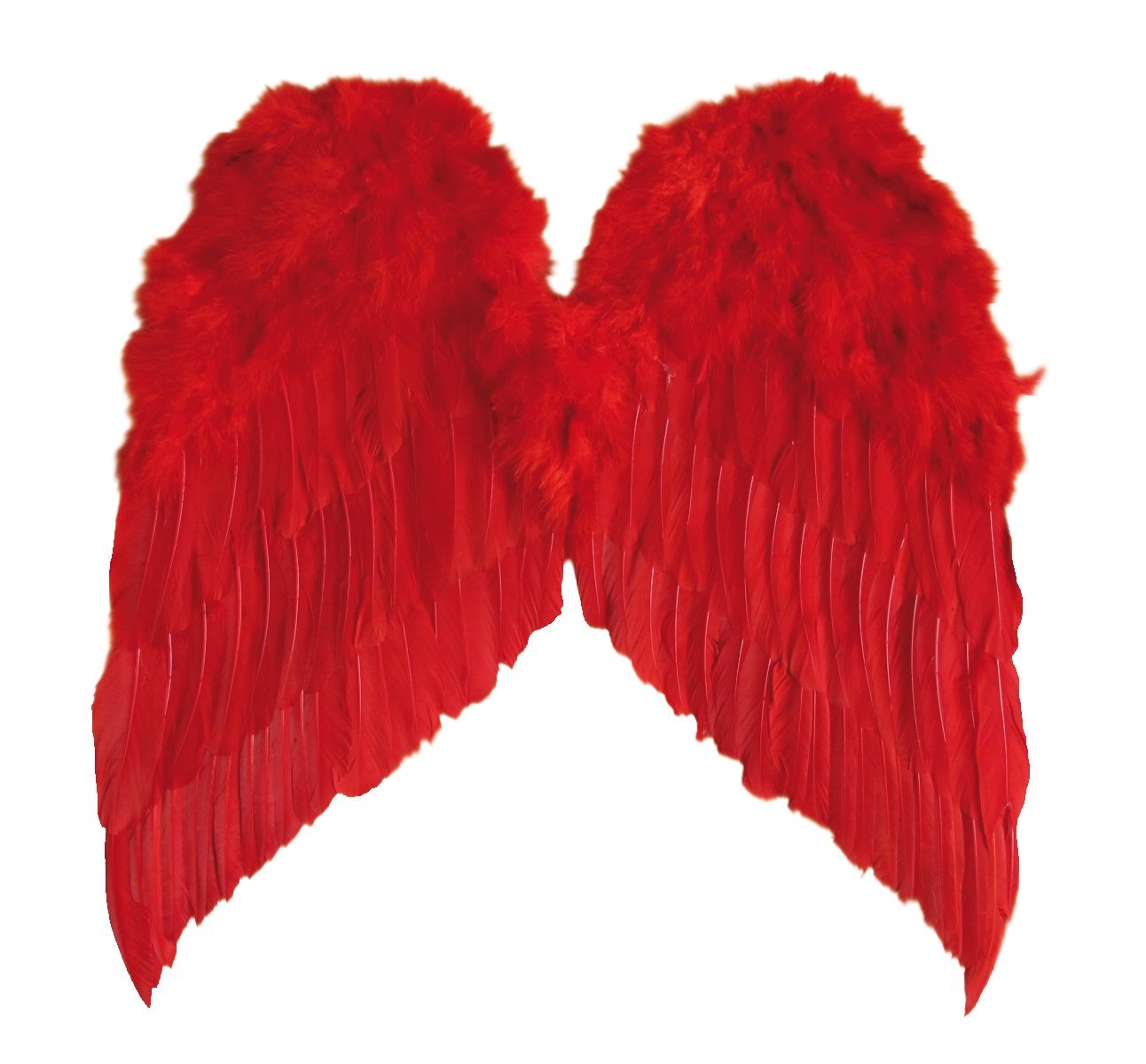 Ailes d'ange en plumes rouges 60 x 55 cm - Fete à paris