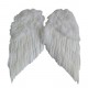 Ailes d'ange en plumes blanches 60 x 55 cm