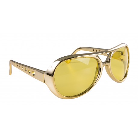 Lunettes plastique Elvis or