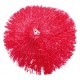 Pom pom plastique rouge