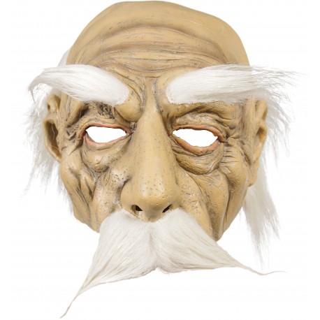 Masque de papy avec moustache blanche