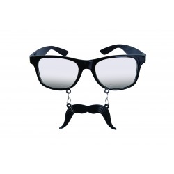 Lunettes plastique avec moustache 