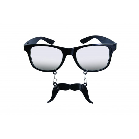 Lunettes plastique avec moustache 