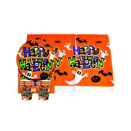 Kit vaisselle 6 personnes "Happy Halloween"