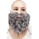 Moustache et barbe frisée