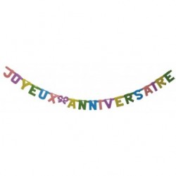 Guirlande Joyeux Anniversaire Pastel