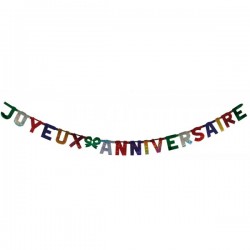 Guirlande Joyeux Anniversaire GEANTE Hologramme 