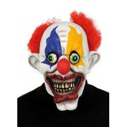 Masque latex clown multicolore