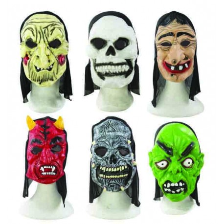 Masque adulte souple avec cagoule- 6 assortis