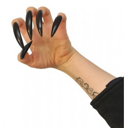 Ongles longs noirs de sorcière