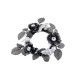 Couronne roses tissu noir 