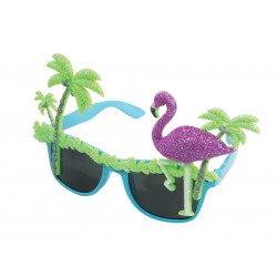 lunettes flamant rose et palmier