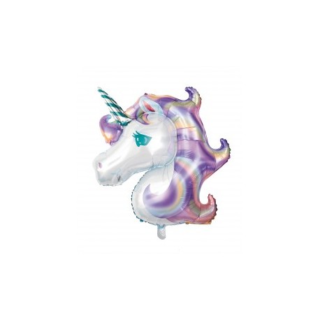 Ballon aluminium licorne pastel 