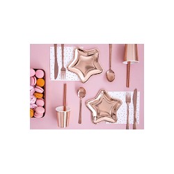 Assiettes étoile rose gold