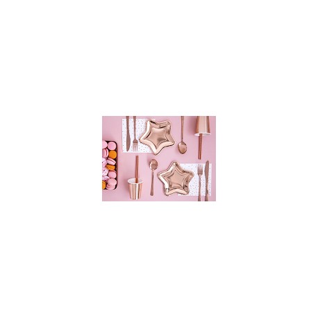 Assiettes étoile rose gold