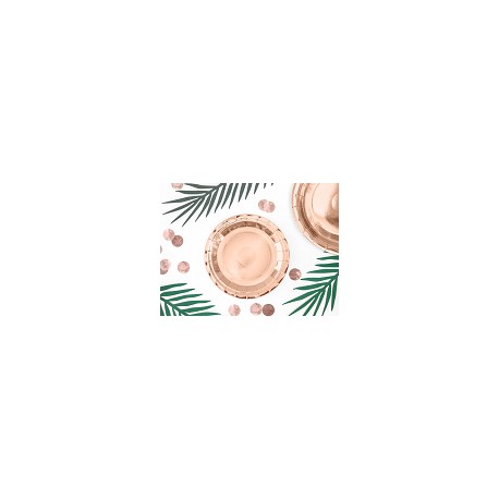 Assiettes rondes rose gold